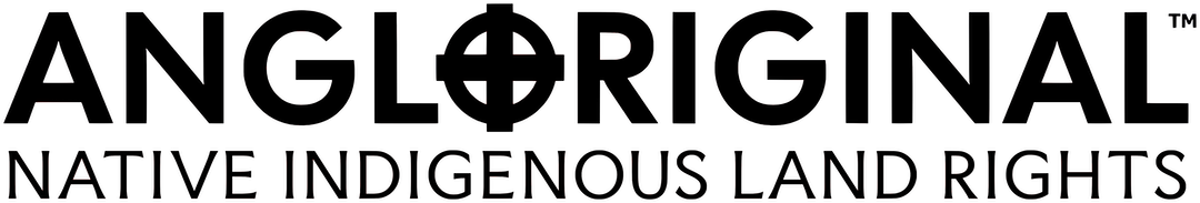 Angloriginal™ Impact Logo + Land Rights Strapline (All Black).