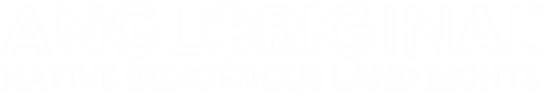 Angloriginal™ Impact Logo + Land Rights Strapline (White).