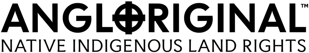 Angloriginal™ Impact Logo + Land Rights Strapline (Black).